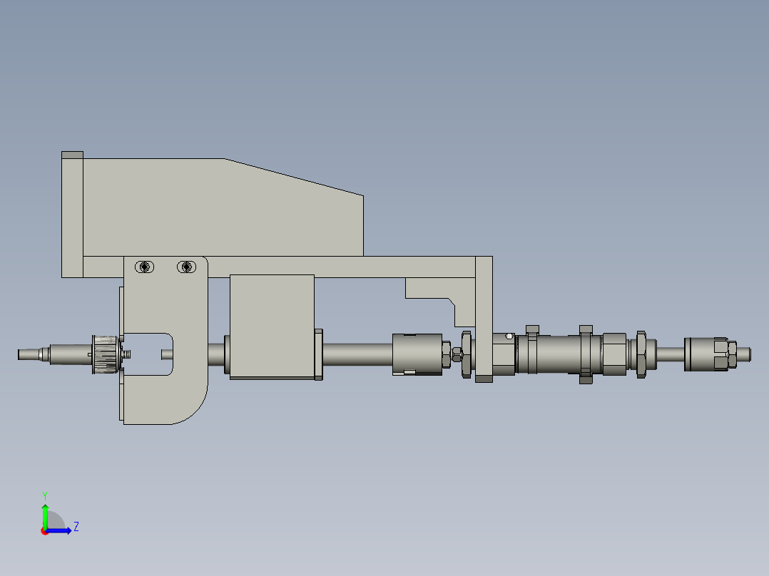 HG004-03水压紧机构左视图