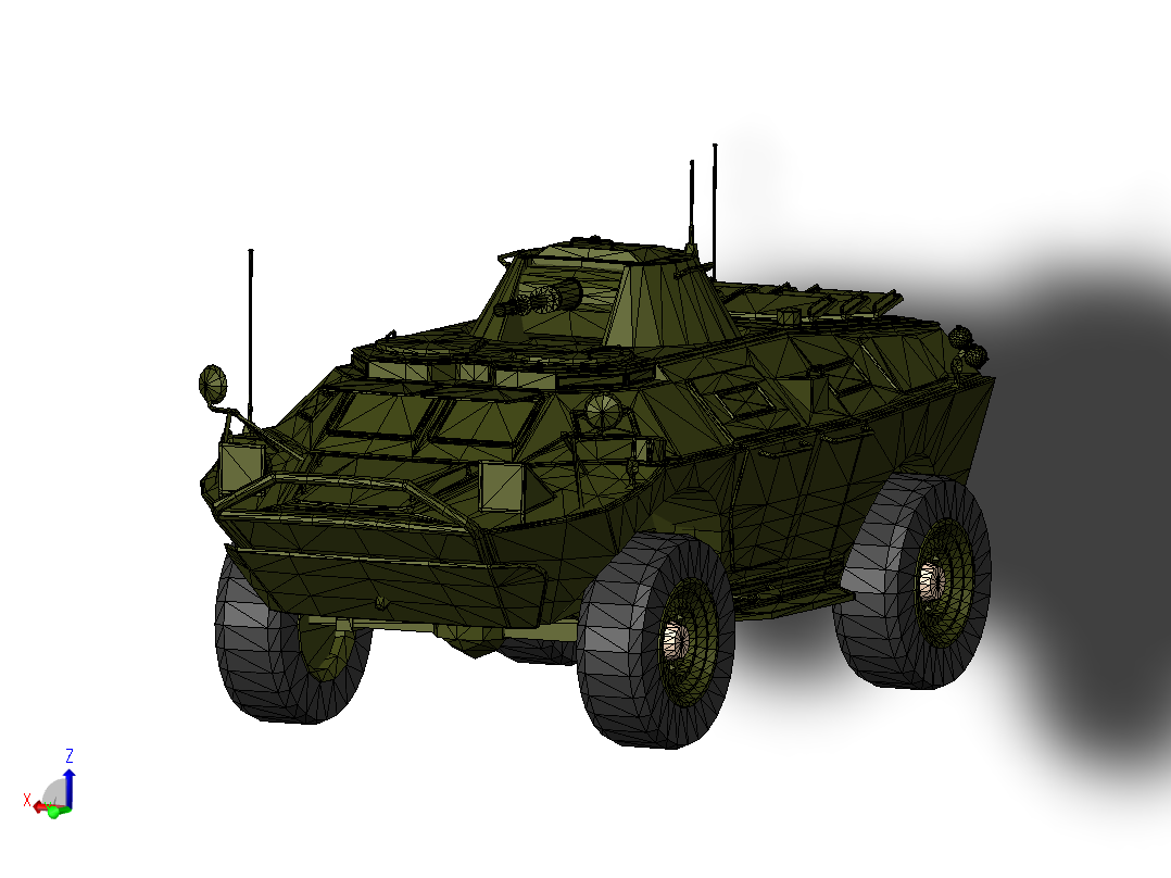 轮式装甲车主视图