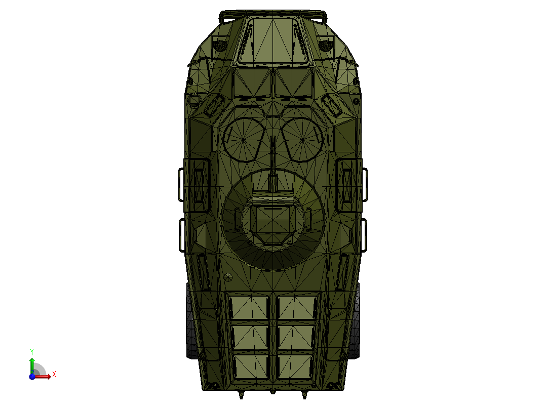 轮式装甲车前视图