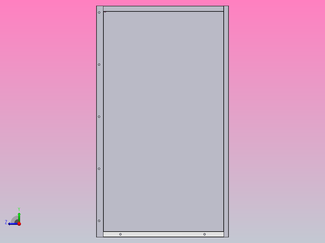 非标机械钣金结构件右视图