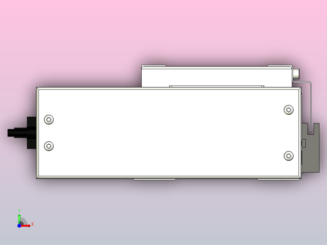SCS14-450-BR-400W滚珠花健、支撑座、滚珠丝杠、交叉导轨、直线模组前视图