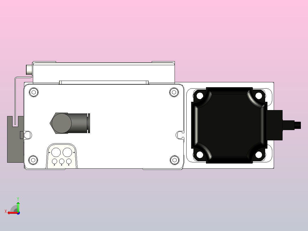 SCS14-450-BR-400W滚珠花健、支撑座、滚珠丝杠、交叉导轨、直线模组后视图
