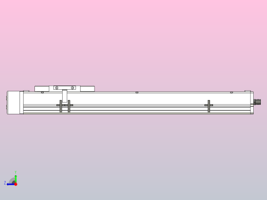 SCS14-450-BR-400W滚珠花健、支撑座、滚珠丝杠、交叉导轨、直线模组右视缩略图