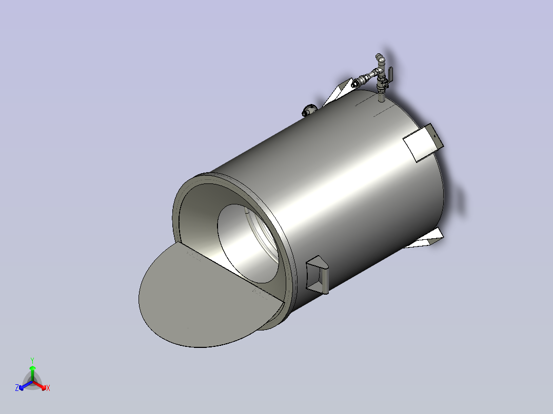 32DE-G02-11石蜡预熔罐正等轴测图