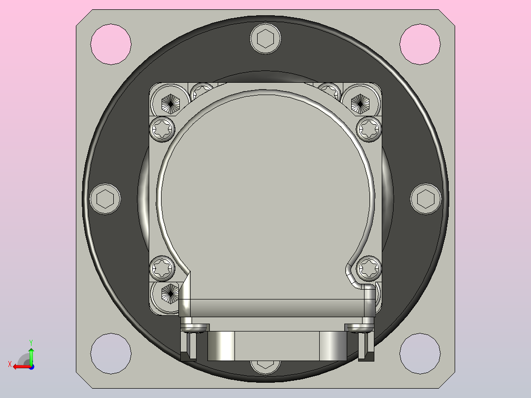 带制动器的行星齿轮电机HK-KT13BG1，齿轮比i=5后视图