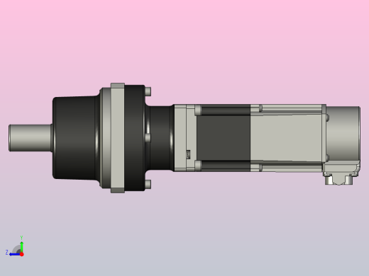 带制动器的行星齿轮电机HK-KT13BG1，齿轮比i=5右视缩略图