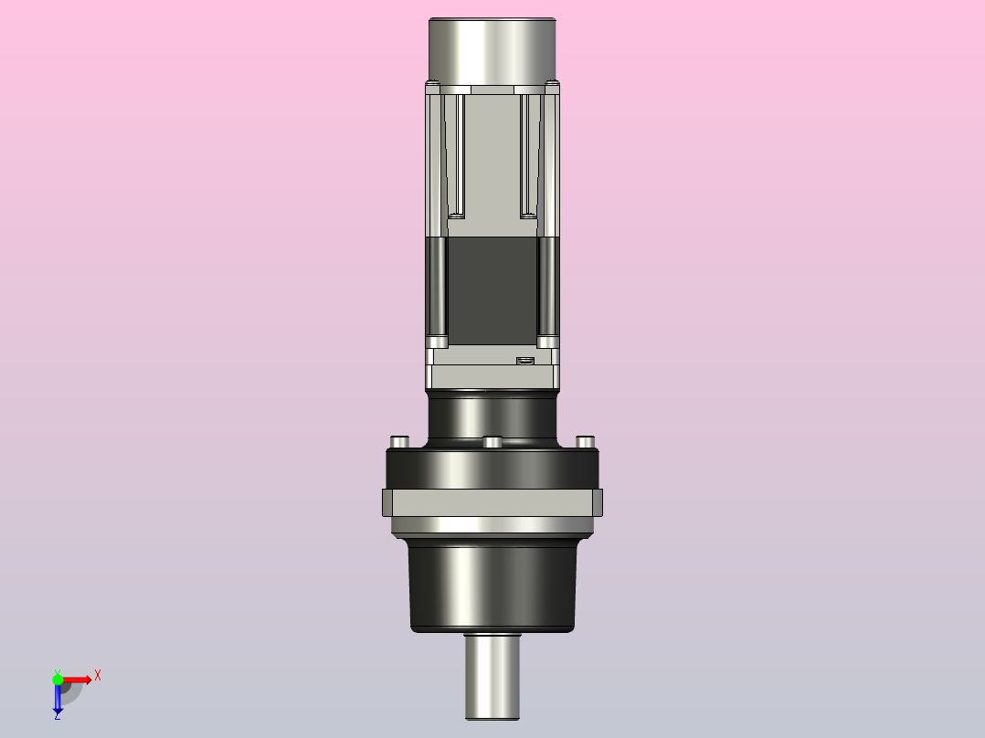 带制动器的行星齿轮电机HK-KT13BG1，齿轮比i=5俯视图