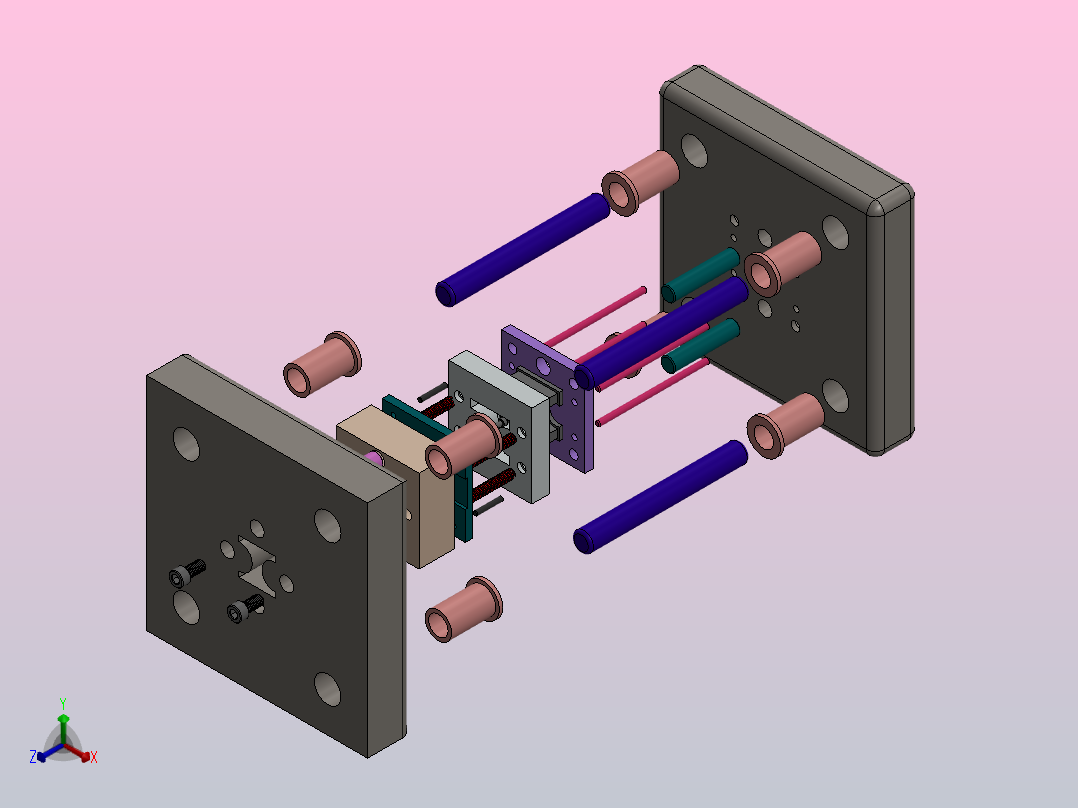 17 冲压模具 (88)正等轴测图