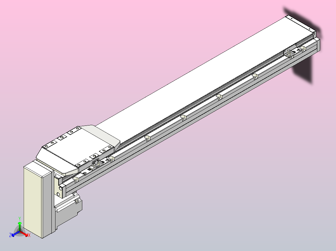 滚珠丝杠直线轴内置导轨TPA-GCR-150-2010C-L800-MP-M75-N3主视图