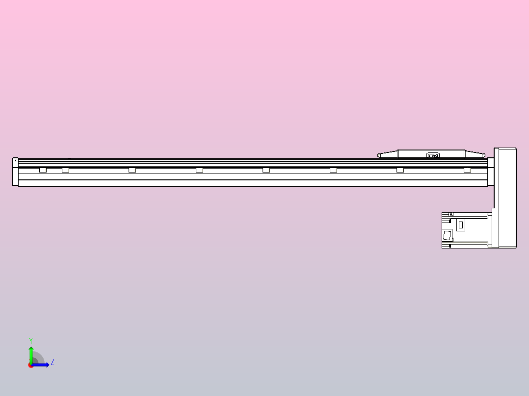 滚珠丝杠直线轴内置导轨TPA-GCR-150-2010C-L800-MP-M75-N3左视图