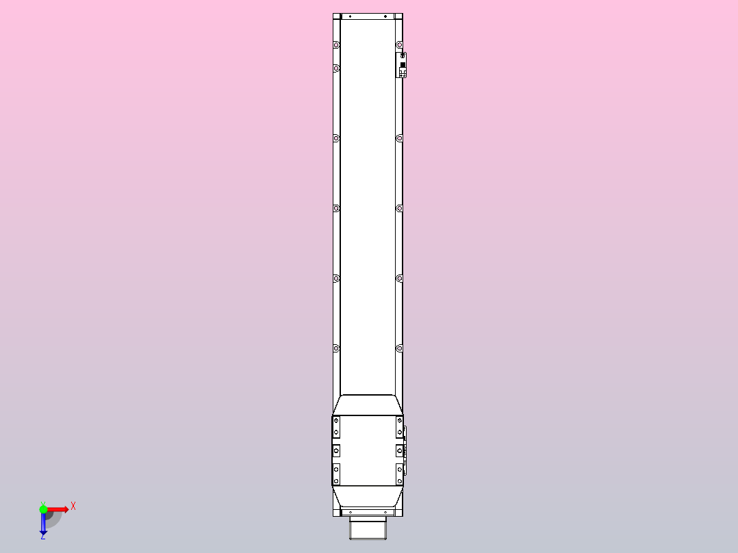 滚珠丝杠直线轴内置导轨TPA-GCR-150-2010C-L800-MP-M75-N3俯视图