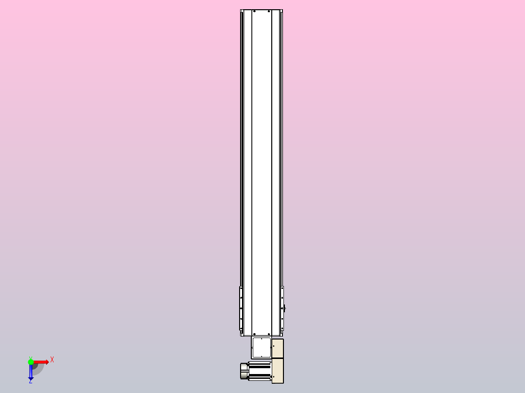 皮带直线轴半封闭可选导轨TPA-HNB-220D-176-L1300-MR-Y-P1K-N3俯视图