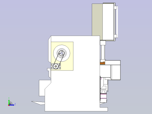 C845B 机床三维模型左视缩略图