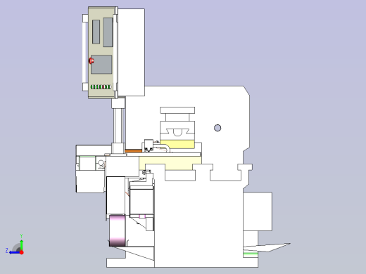 C845B 机床三维模型右视缩略图