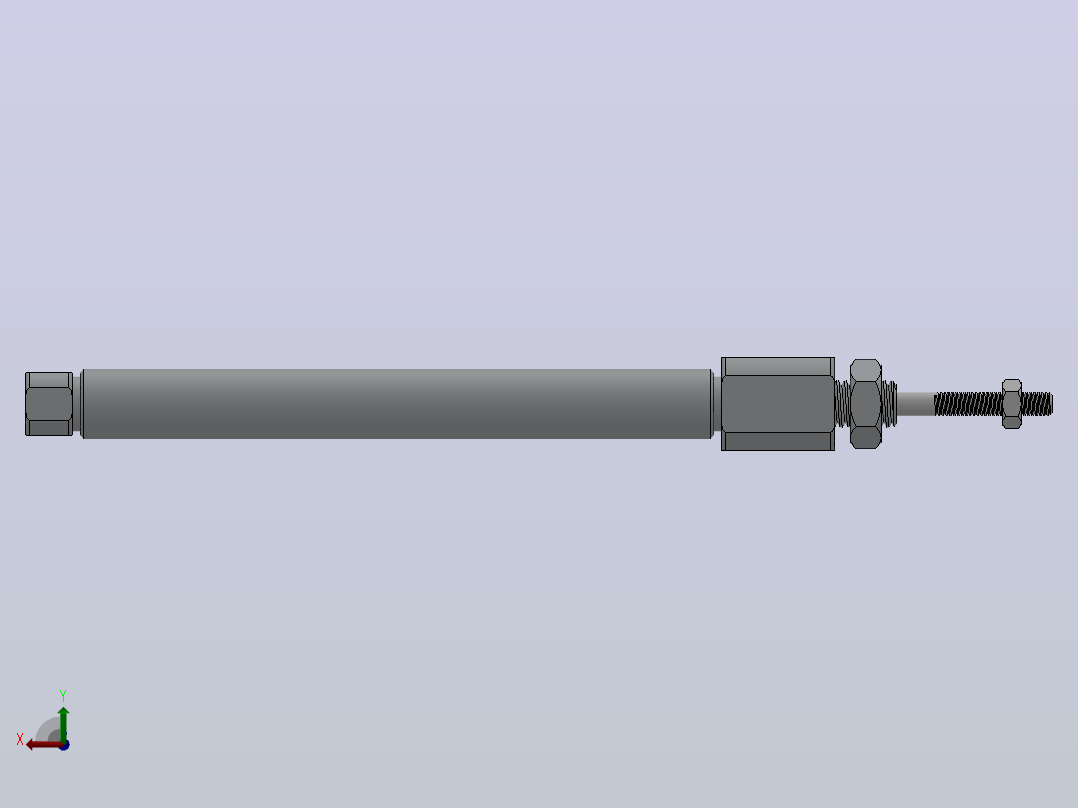 PBDA系列笔型气缸小金井型[PBDA6X55-A-M3]后视图