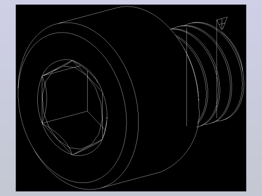 M6 x 1mm螺纹6mm长内六角螺钉.DWG