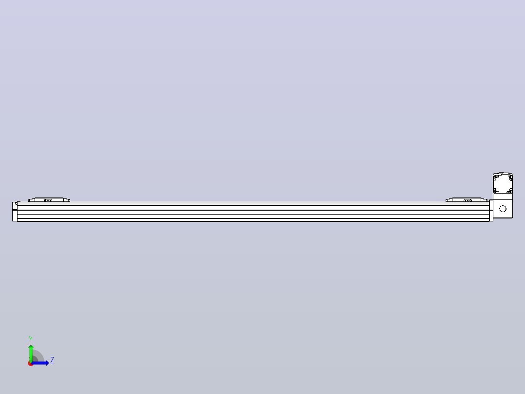 皮带直线轴双滑块型TPA-GCBS-80-P60-L600-RU-M20-N3左视图