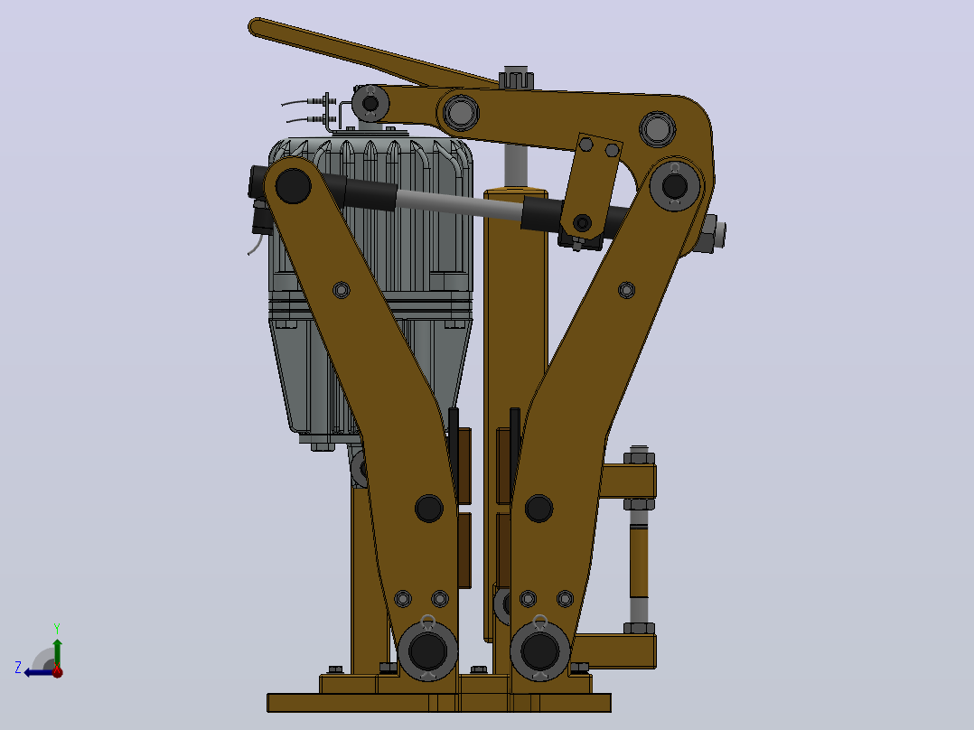 YP11系列电力液压盘式制动器YP11-220-315×20-ⅠB-CL.RL.WL.HL.H右视图