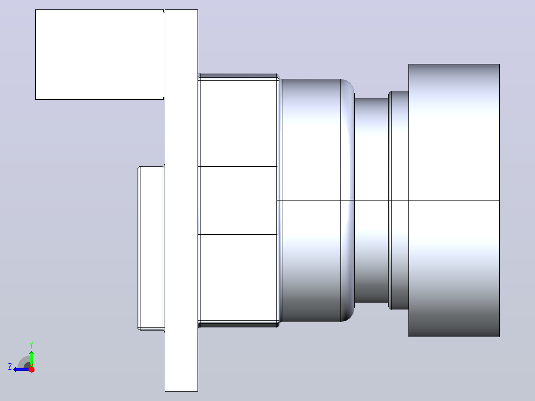 相机镜头右视图