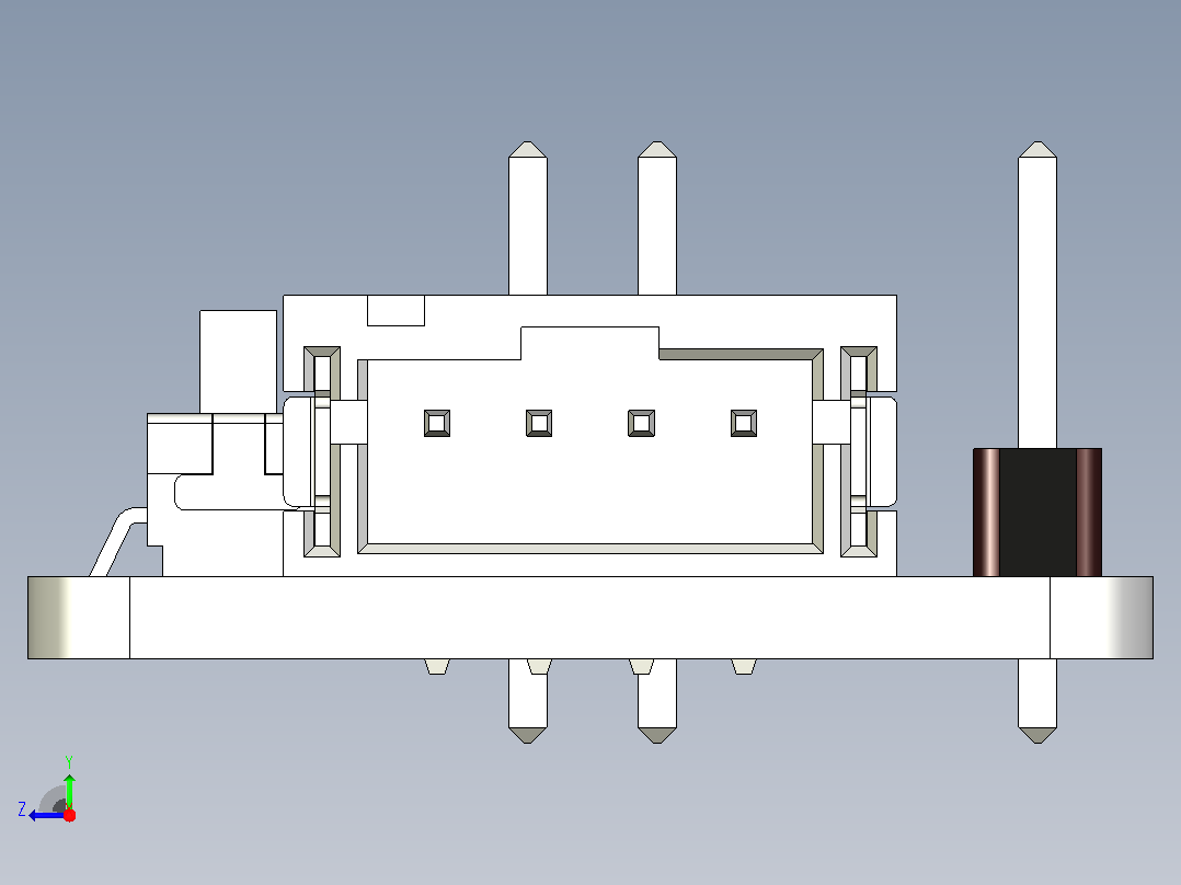 重力：I2C 12位DAC模块右视图