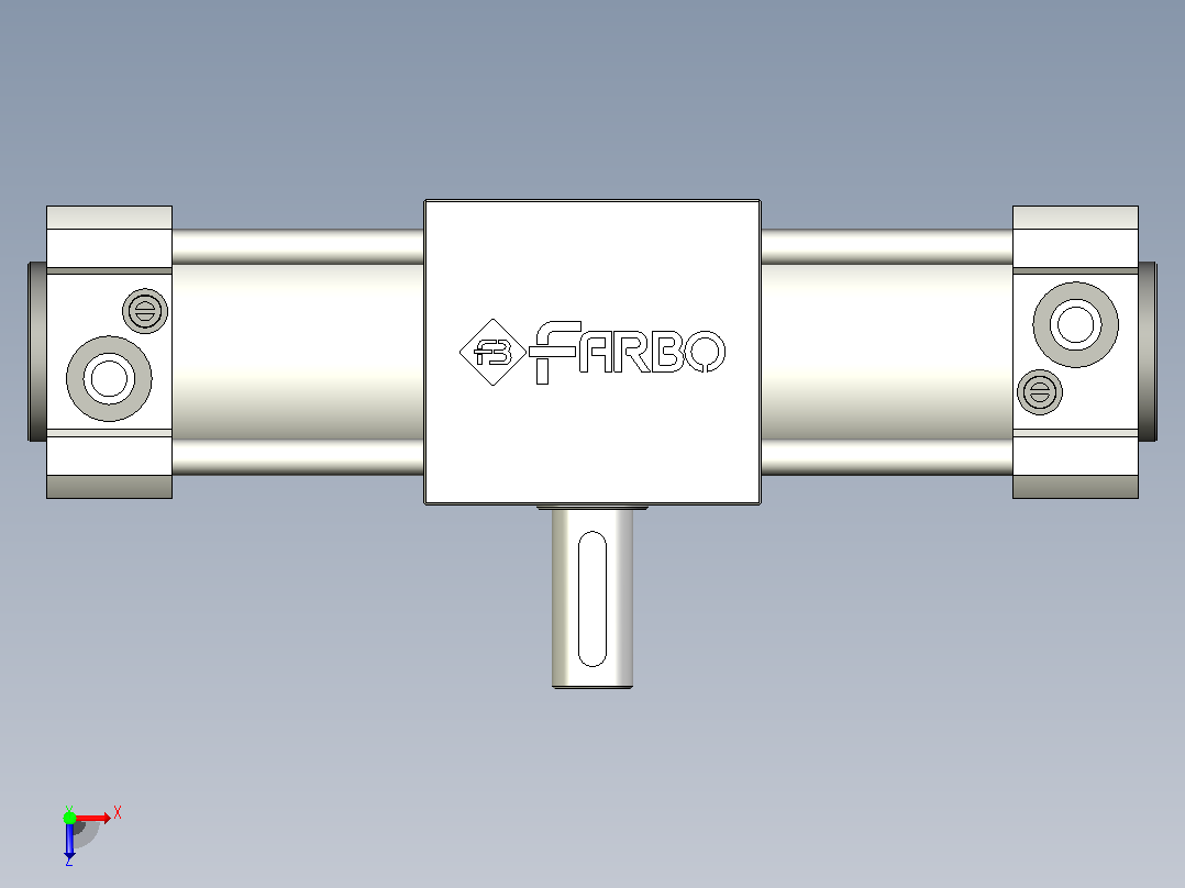 旋转气压缸FARBO T050A190俯视图