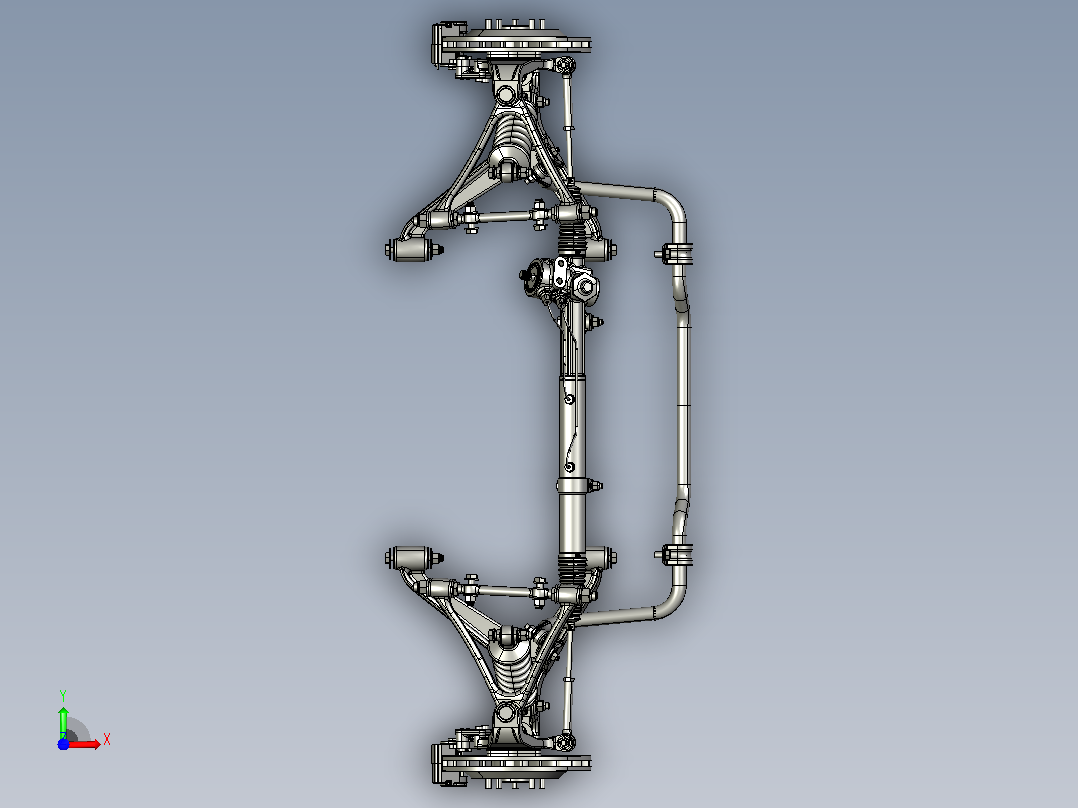 汽车悬挂系统Front Suspension Assy (Comp-NF) stp前视图