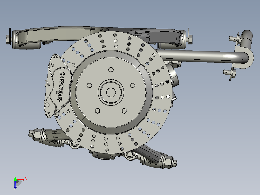 汽车悬挂系统Front Suspension Assy (Comp-NF) stp俯视图