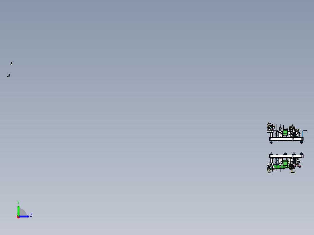 卡车驾驶室车门焊接夹具左视图