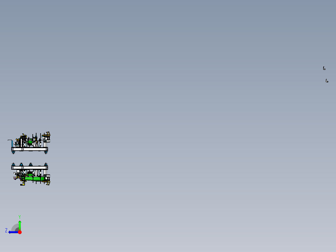 卡车驾驶室车门焊接夹具右视图