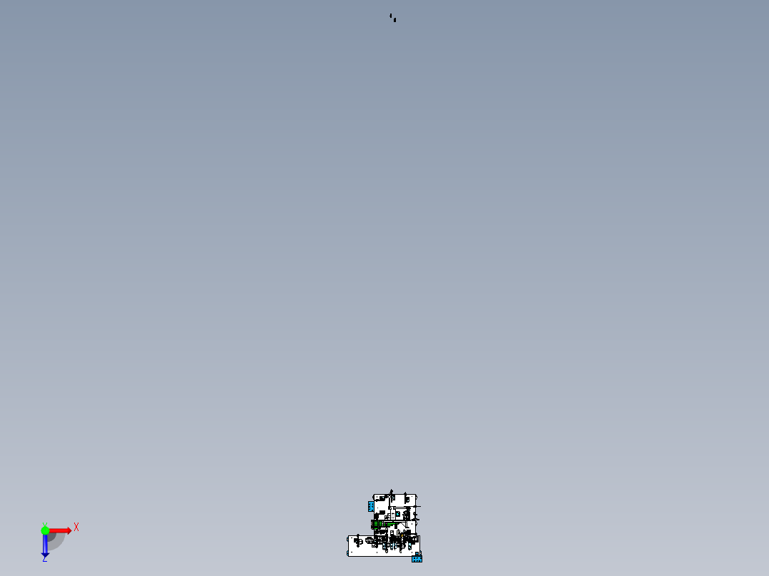 卡车驾驶室车门焊接夹具俯视图