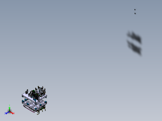 卡车驾驶室车门焊接夹具正等轴测缩略图