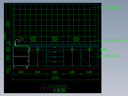 室内设计厨房常用图块-dFH01064H