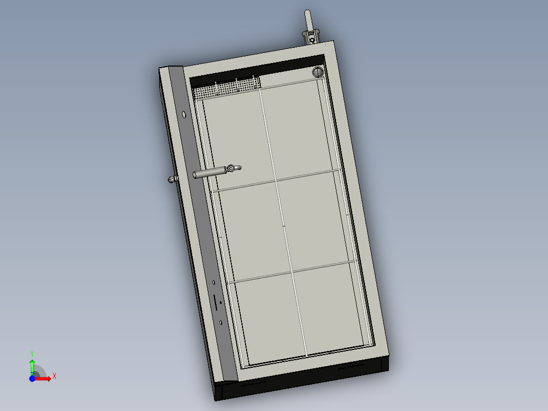 超声波清洗机3D图纸设计H392前视图