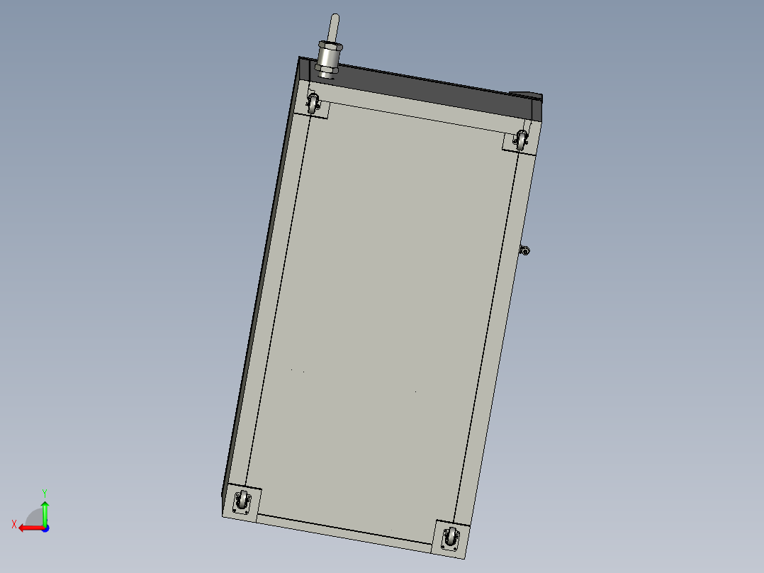 超声波清洗机3D图纸设计H392后视图