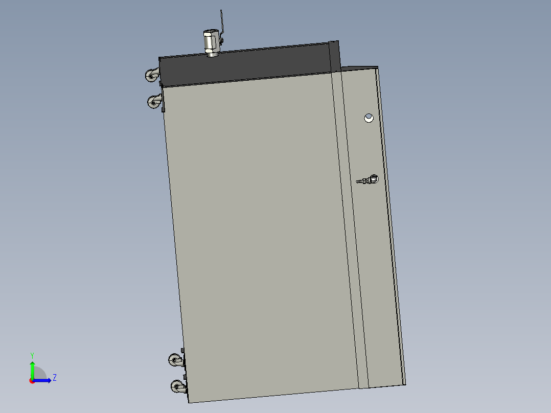 超声波清洗机3D图纸设计H392左视图