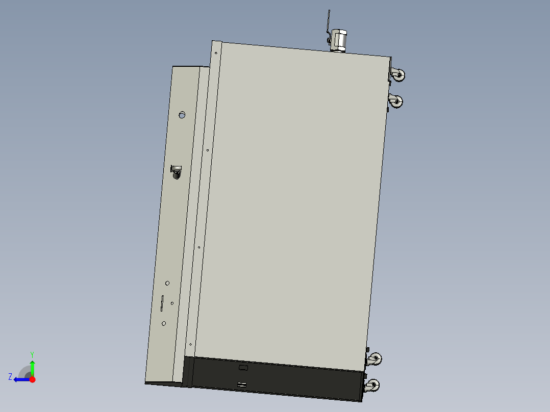 超声波清洗机3D图纸设计H392右视图