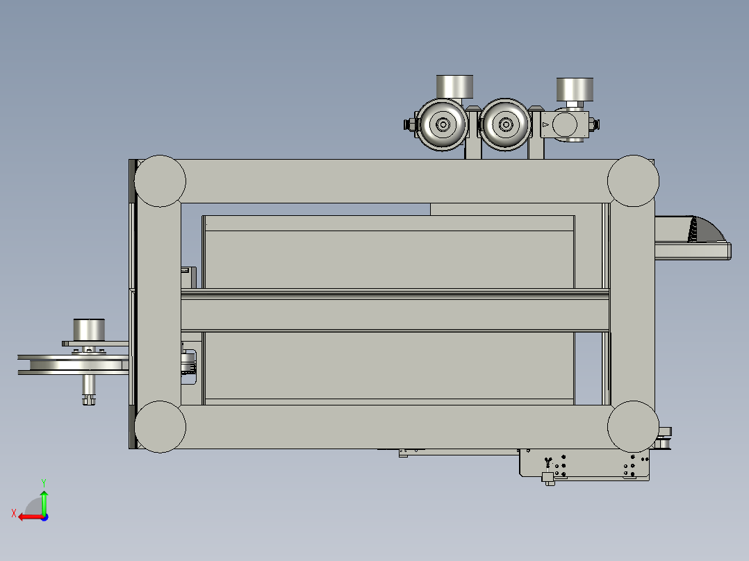 热封编带机3D模型后视图