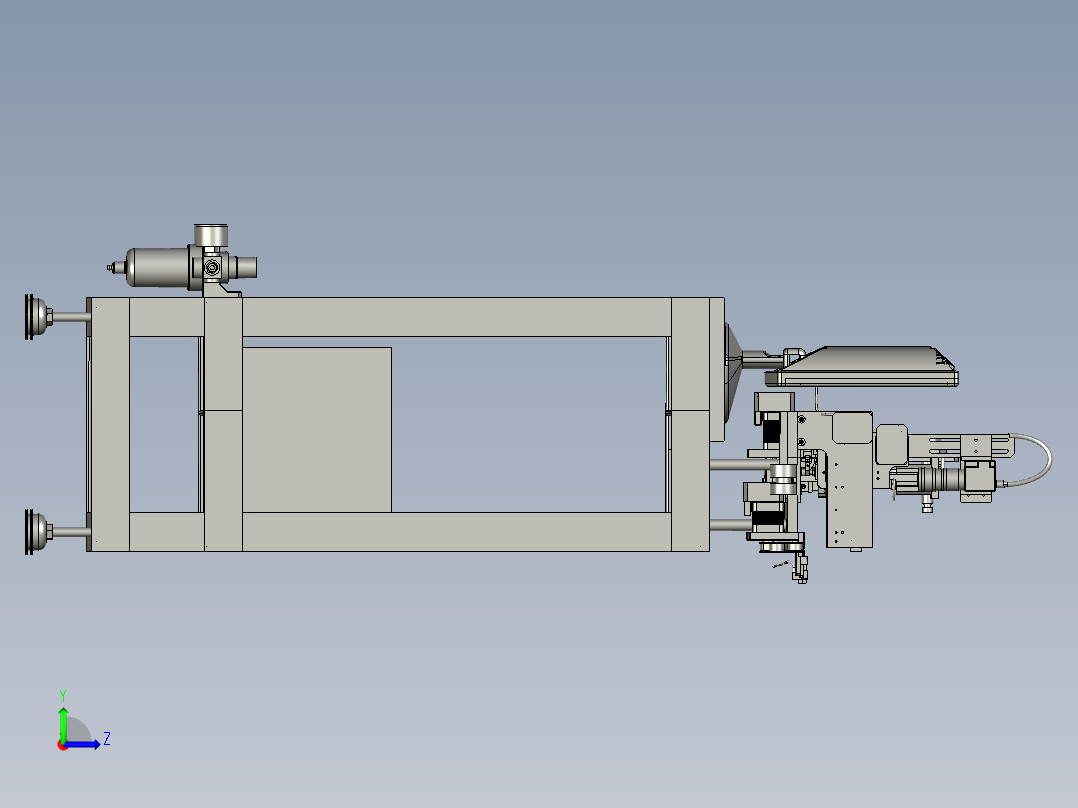 热封编带机3D模型左视图