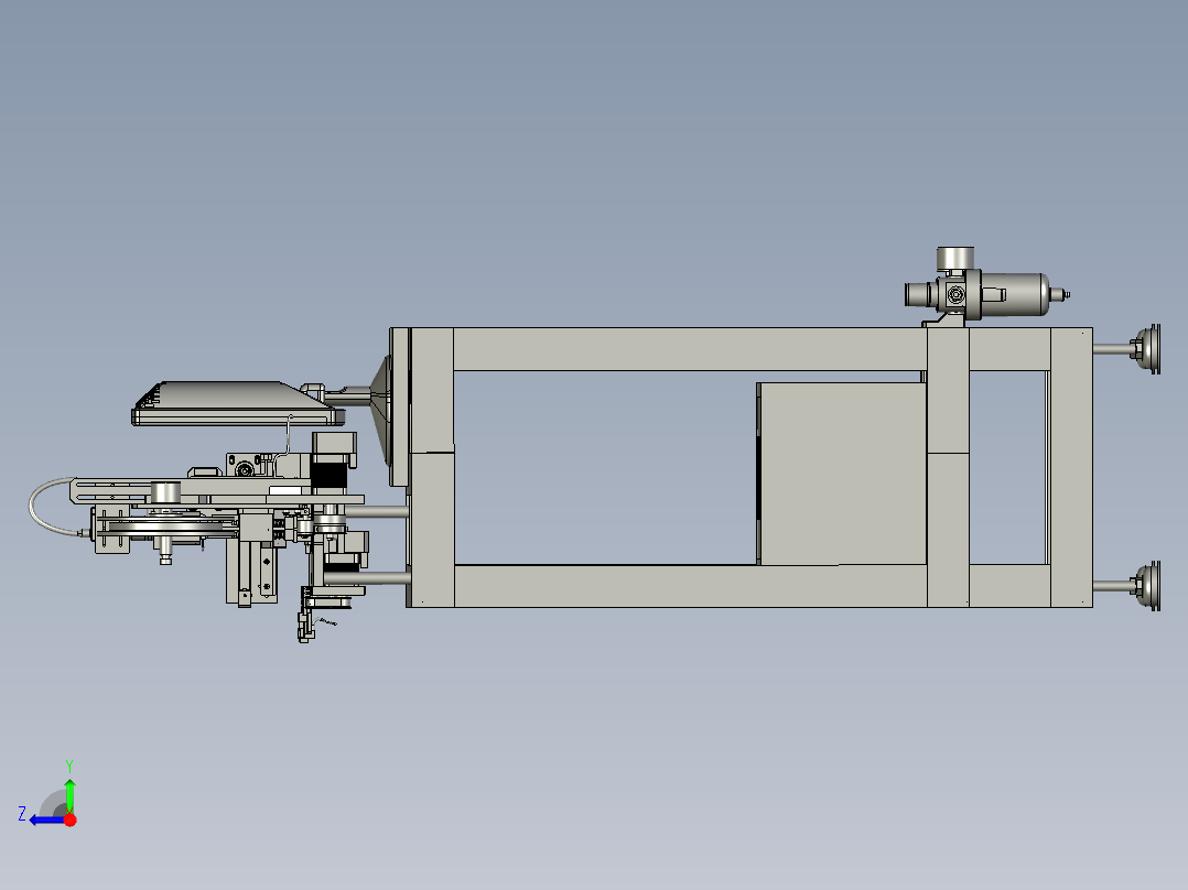 热封编带机3D模型右视图