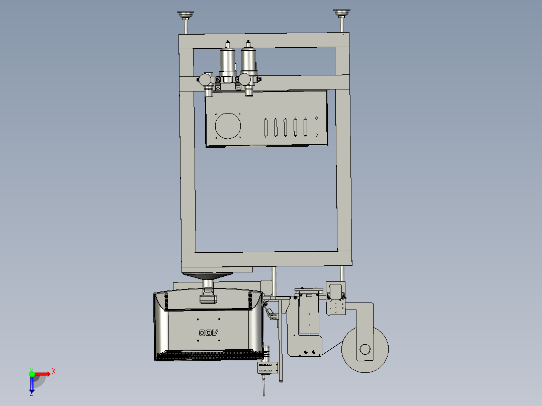 热封编带机3D模型俯视图