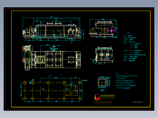 双轴搅拌机详细总图