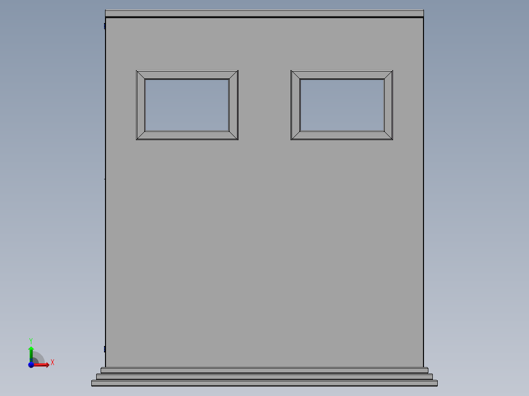 solidworks 钣金＋焊件 垃圾箱前视图