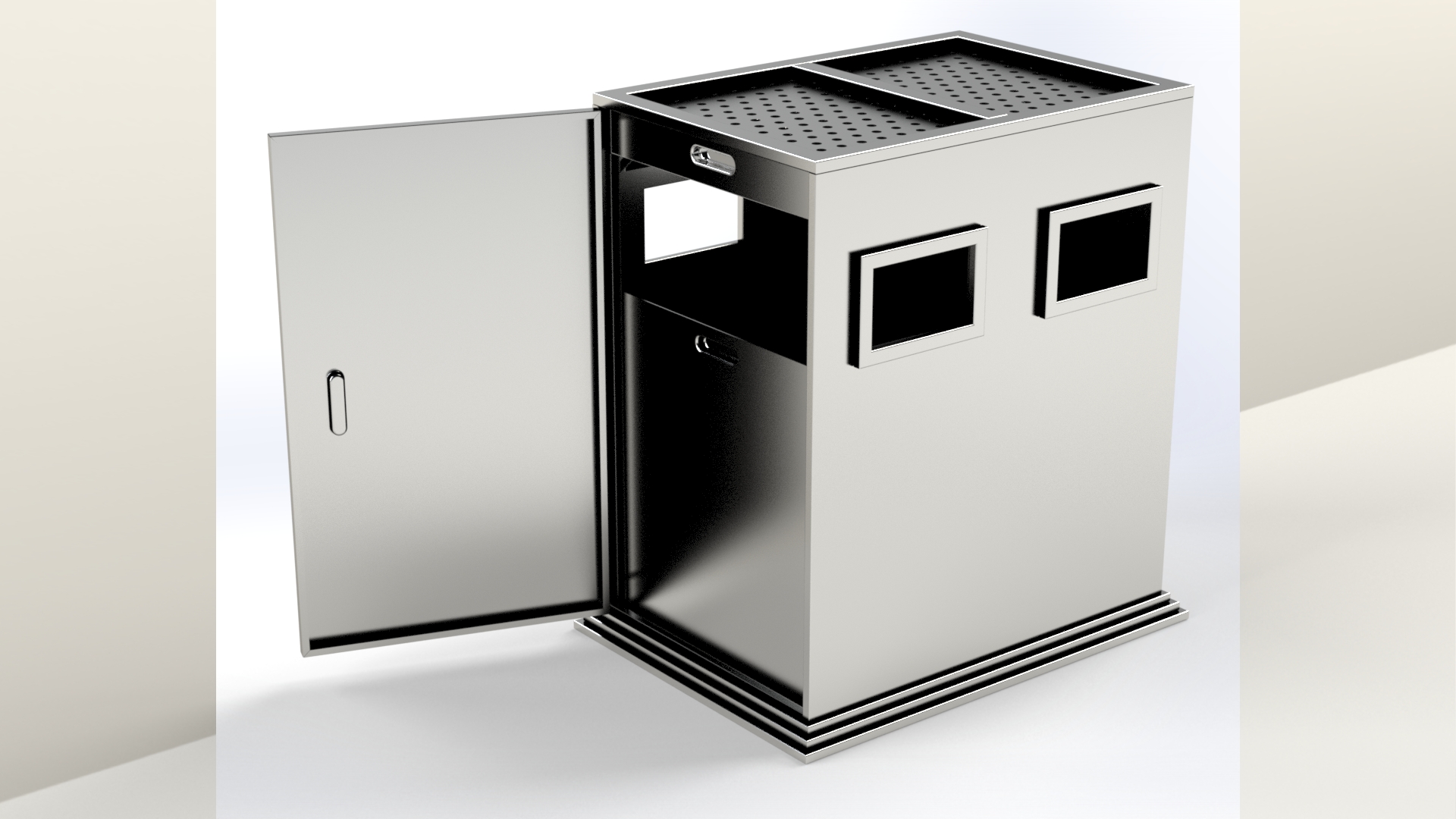 solidworks 钣金＋焊件 垃圾箱