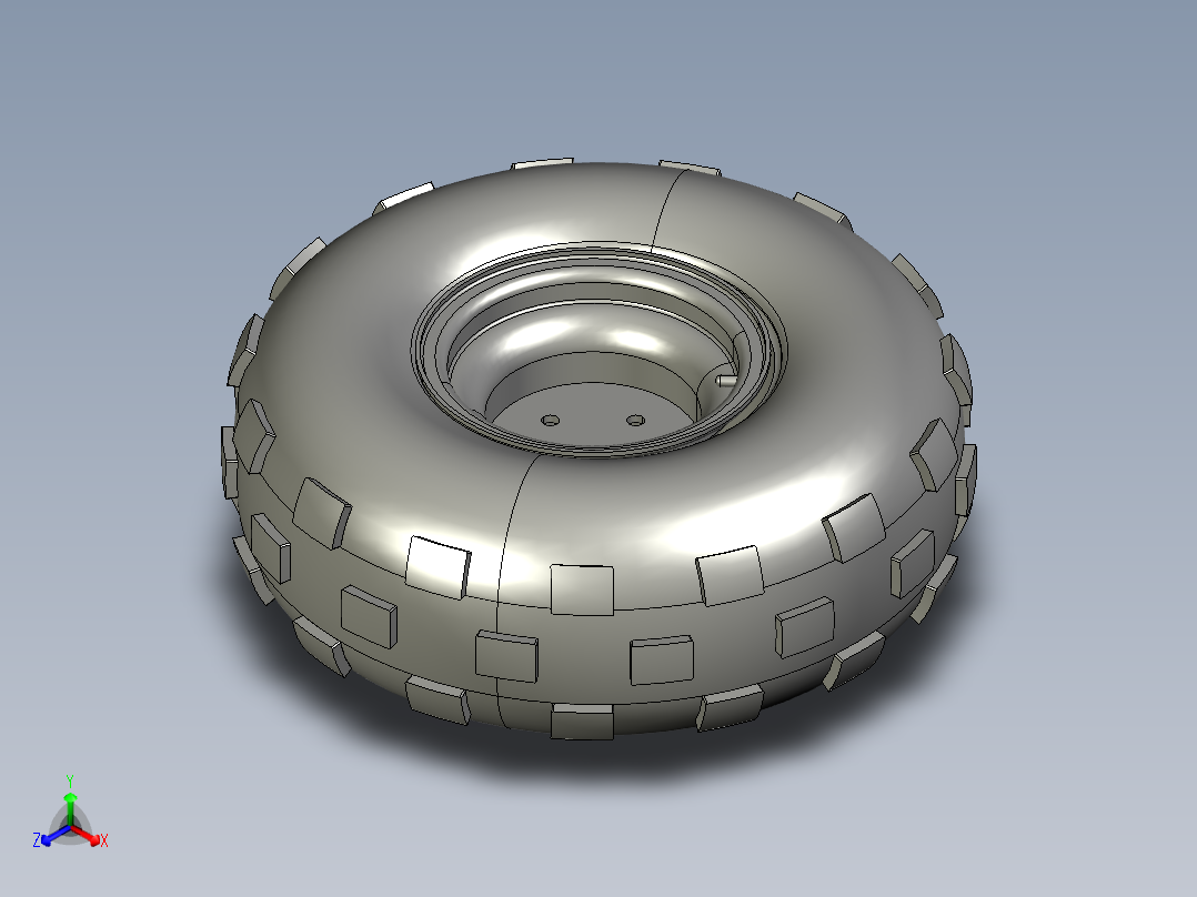 catia 汽车轮胎3d模型正等轴测图