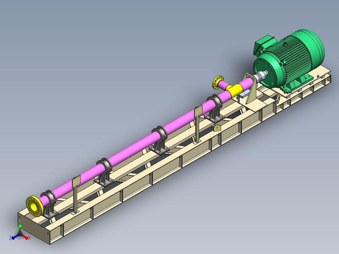 卧式泵系统SW2014正等轴测图