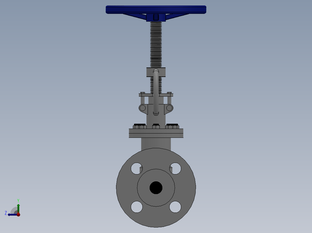 法兰截止阀-316L DN15-DN300右视图