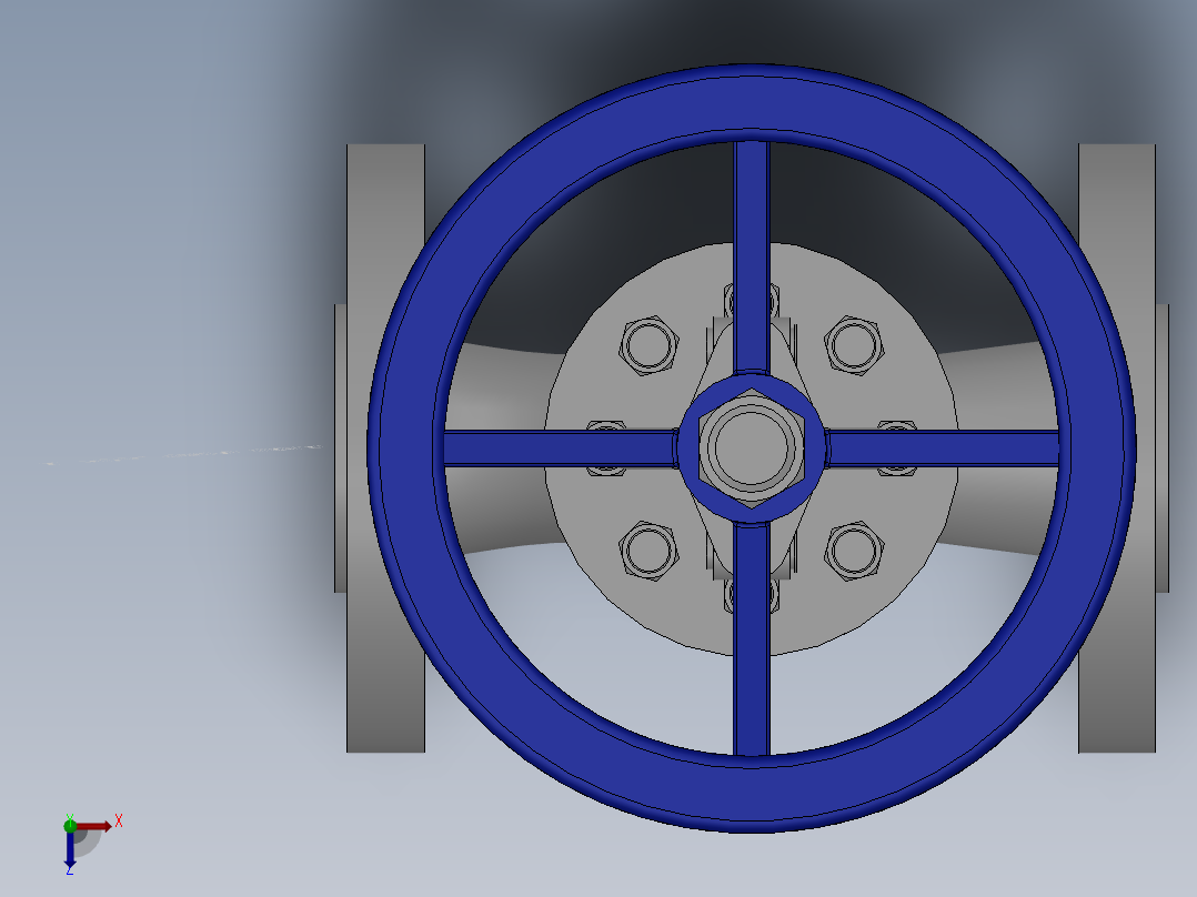 法兰截止阀-316L DN15-DN300俯视图