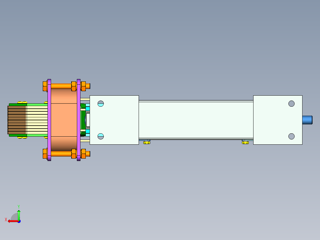 磁力制动架后视图