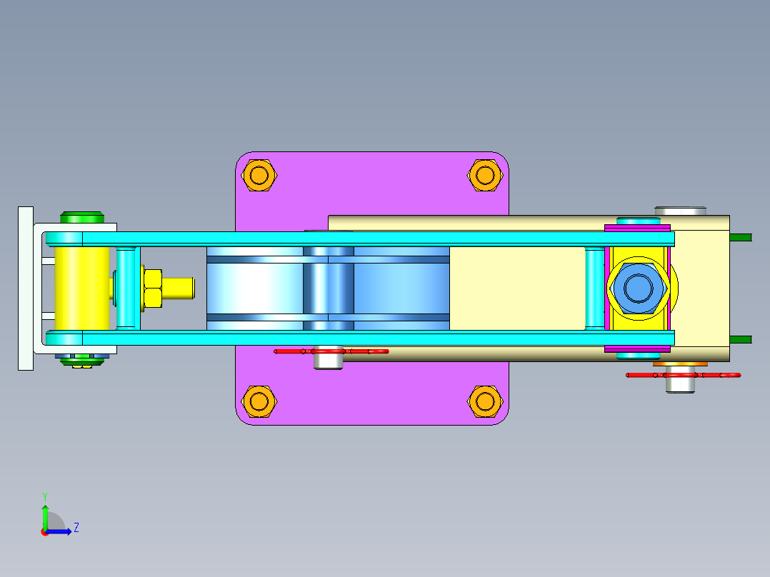 磁力制动架左视图