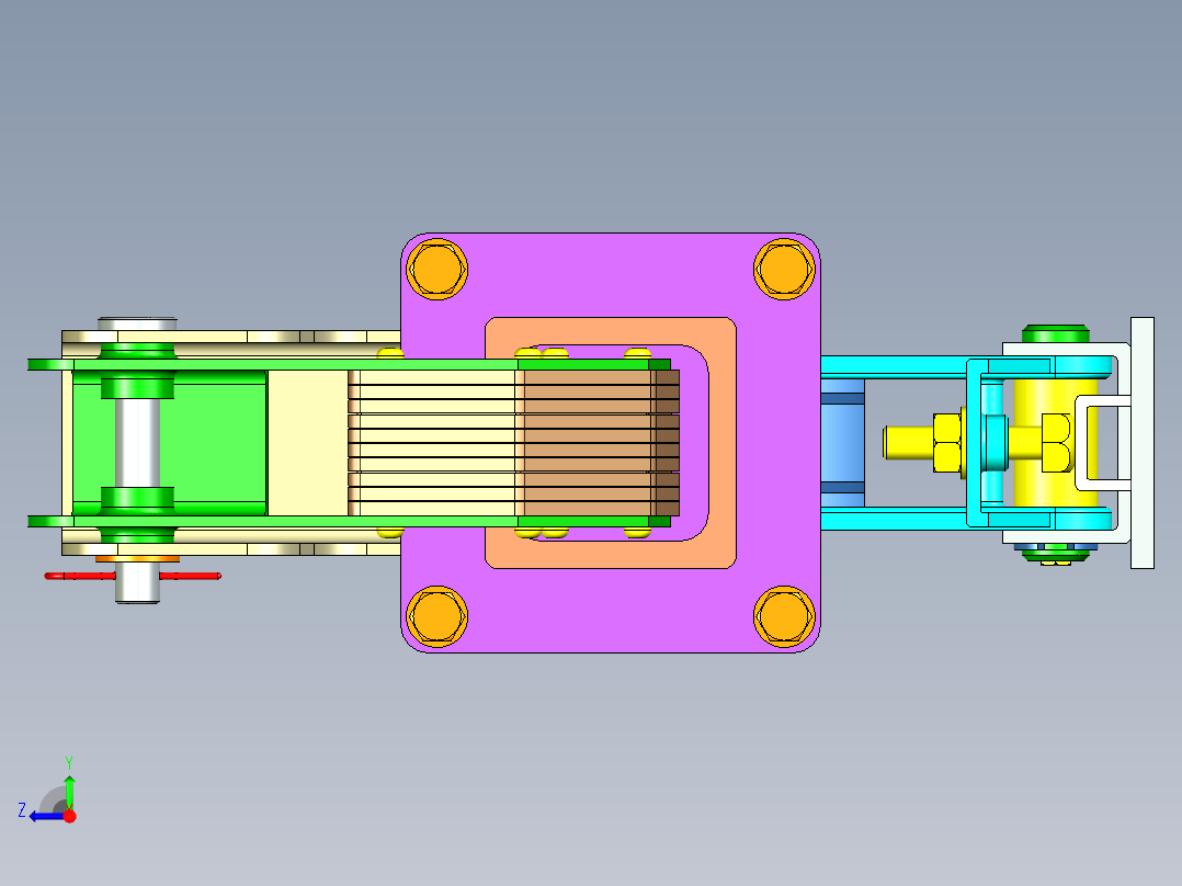 磁力制动架右视图